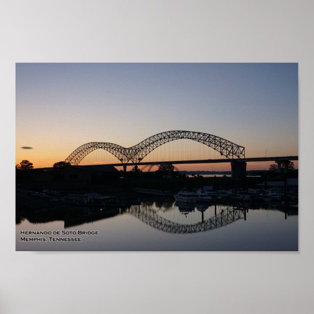 Hernando De soto Bridge, Memphis Poster (Framsidan)