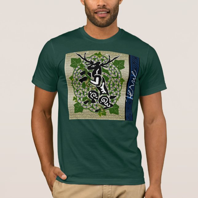 herne fullvuxen hankronhjort tee shirt (Framsida)