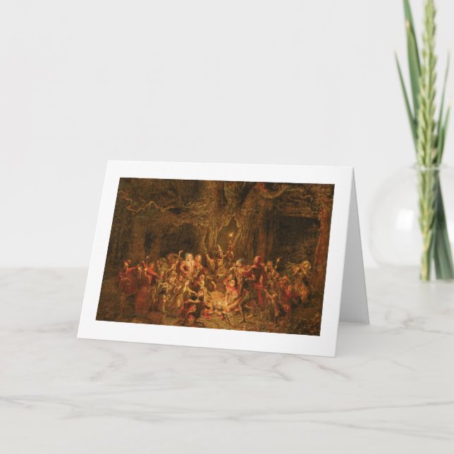 Hernes Oak från "de glada fruarna av Windsor" vid Helgkort (Framsida)