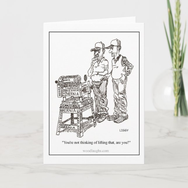 Hernia Tecknad Card Kort (Framsida)