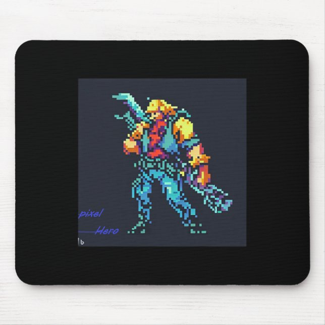 Hero (90:s Retro Video Game Pixel Stil Art) Musmatta (Framsidan)