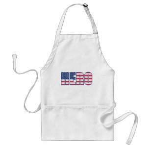 Hero American Flagga Stars Rand Rött vitt blått Förkläde
