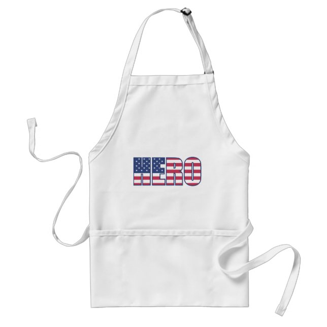 Hero American Flagga Stars Rand Rött vitt blått Förkläde (Framsidan)