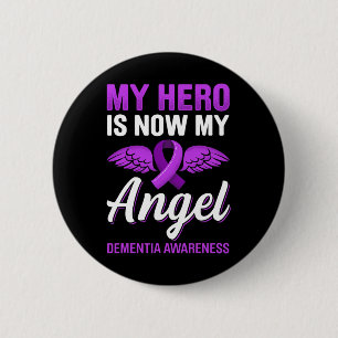 Hero är nu min ängel Dementia Awareness Alzheimerh Knapp