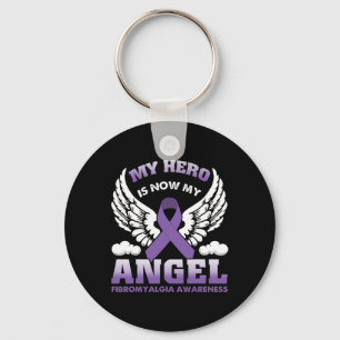 Hero är nu min ängel Fibromyalgia Awareness Day Su Nyckelring