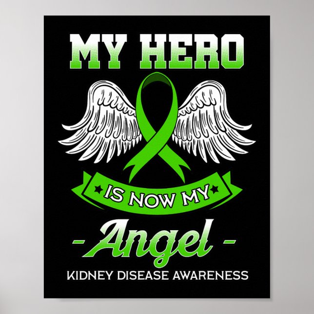 Hero är nu min angel njursjukdom transplanterad gi poster (Framsidan)
