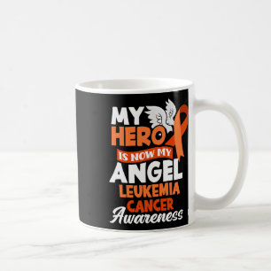 Hero är nu min ängel som stöder Leukemi Cancer Med Kaffemugg