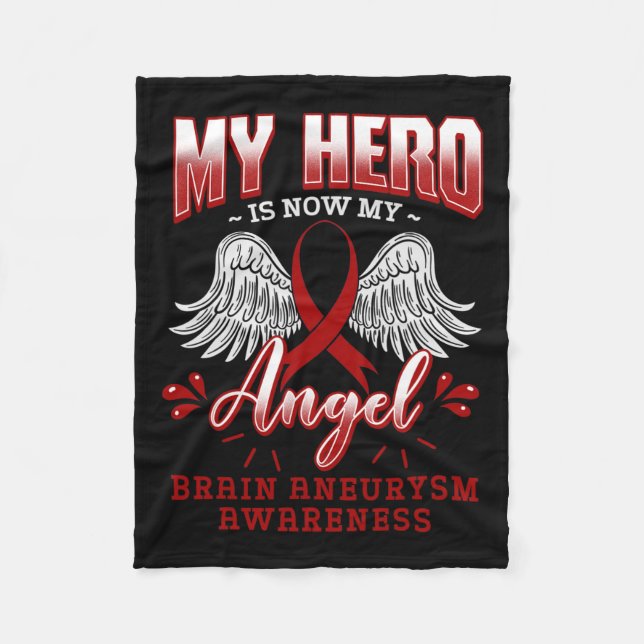 Hero är nu min gel Brain Aneurysm Intracranial G Fleecefilt (Framsidan)