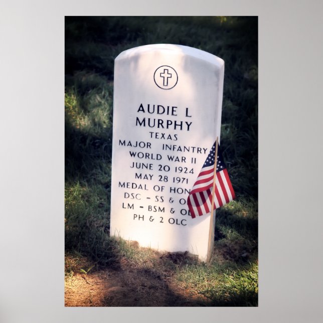 HERO AUDIE MURPHY GRAVE - ARLINGTON POSTER (Framsidan)