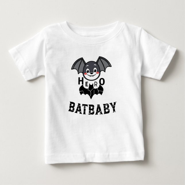 Hero Bat Baby – Cute & Friendly Kids T Shirt (Framsida)