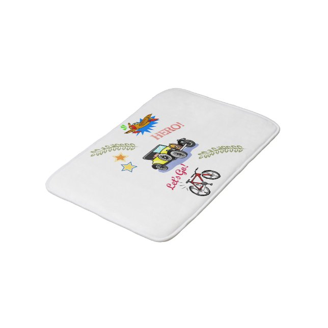 Hero Bicycle Airplan Shower matbadrum Badrumsmatta (Vinklad)