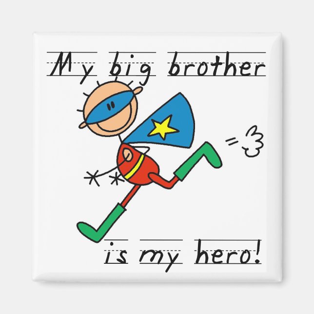 Hero Big Brother Tshirts och Gifts Magnet (Framsidan)