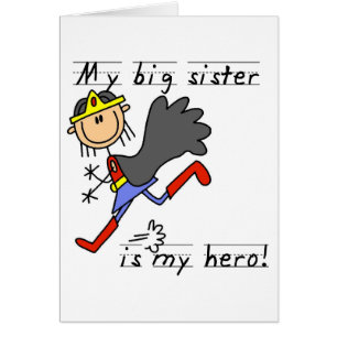 Hero Big Sister Tshirts och Gifts Hälsningskort