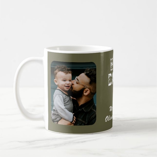 Hero Daddy Father`s Day 2 Photo Collage Kaffemugg (Vänster)