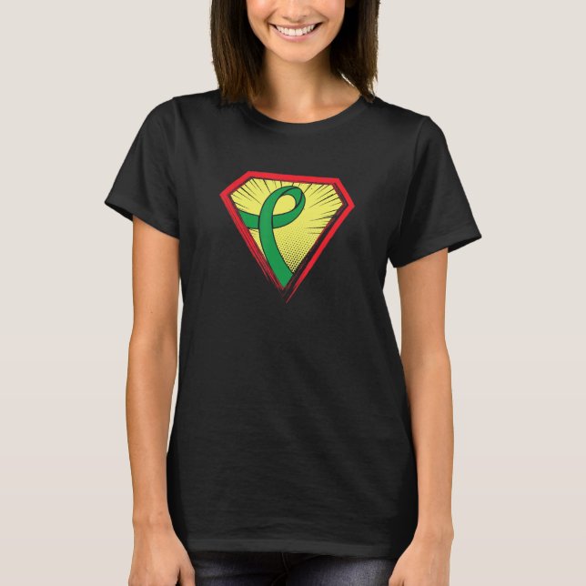 Hero Depression Awareness Supporter Ribbon T Shirt (Framsida)