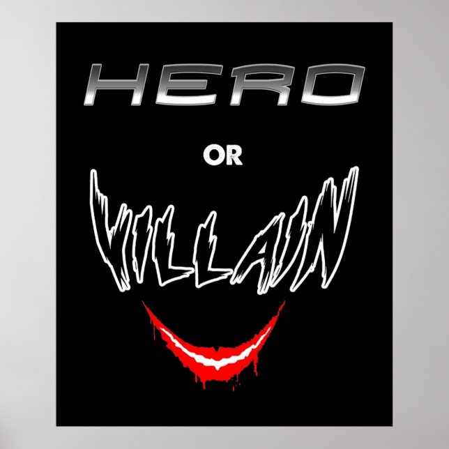 Hero eller Villain Poster (Framsidan)