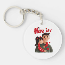 Hero Fars dag Keychain