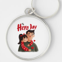 Hero Fars dag Keychain