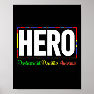 HERO för medvetenhet om utvecklingssvårigheter Poster