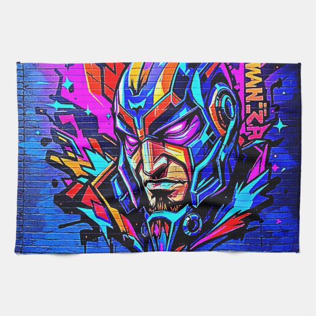 Hero Graffiti Burst Kökshandduk (Horisontell)