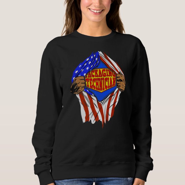 Hero-jobb för toppen Packaging Technician T Shirt (Framsida)