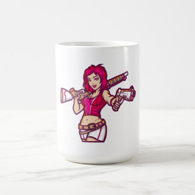 Hero-kaffe med rosa magisk mugg (Center)