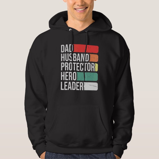 Hero Leader för skydd av pappa Make Hoodie (Framsida)