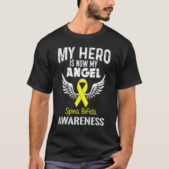Hero Now Angel Spina Bifida Awareness Supporter Ri T Shirt (Framsida)