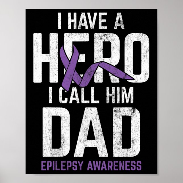 Hero Pappa Epilepsy Epilepsy Awareness Epilepsy Pa Poster (Framsidan)