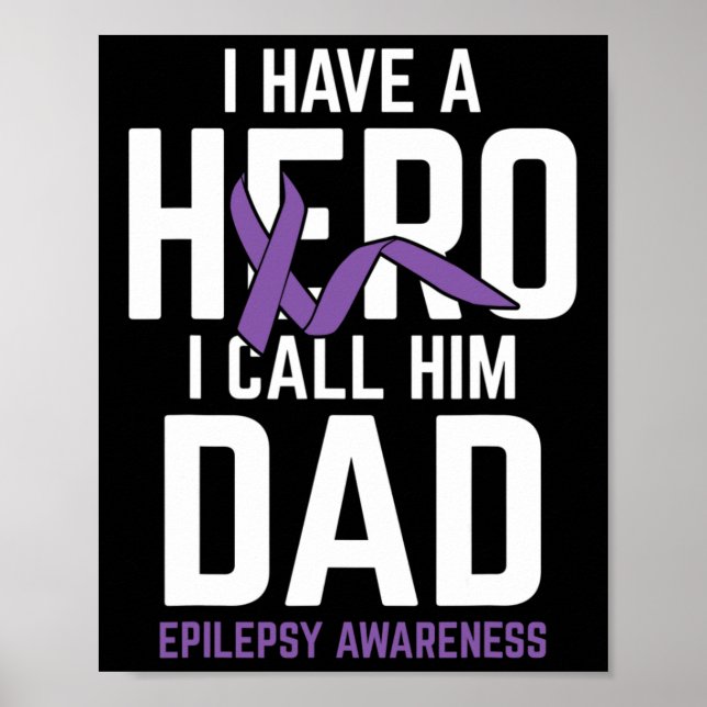 Hero Pappa Epilepsy Epilepsy Awareness Epilepsy Pa Poster (Framsidan)