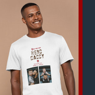 Hero pappa Far's Day 2 Photo Collage T Shirt