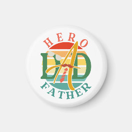 Hero Pappa Fath Sunset Tie, Mustache & Sunglasses Magnet