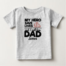 Hero Pappa Personlig Ambulance Baby T-Shirt