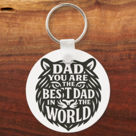 Hero Pappa Tiger Typography Keychain Nyckelring