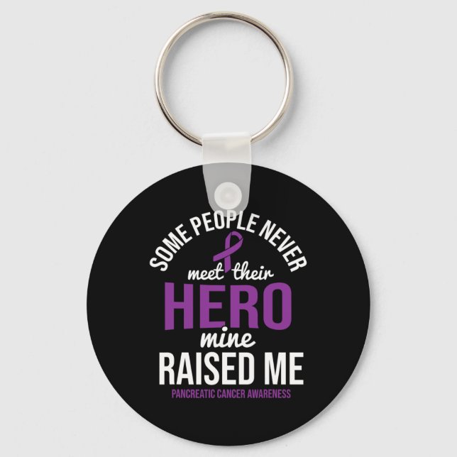 Hero Razed Me Pancreatic Cancer Awareness Pancrea Nyckelring (Framsida)
