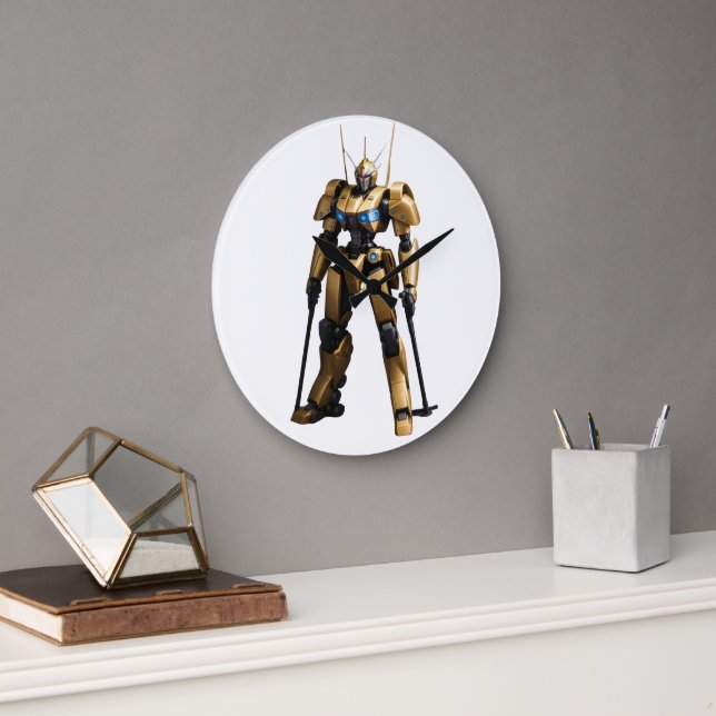 Hero-robot guld-vapen spara jordhjälten slim stor klocka (Kontor)
