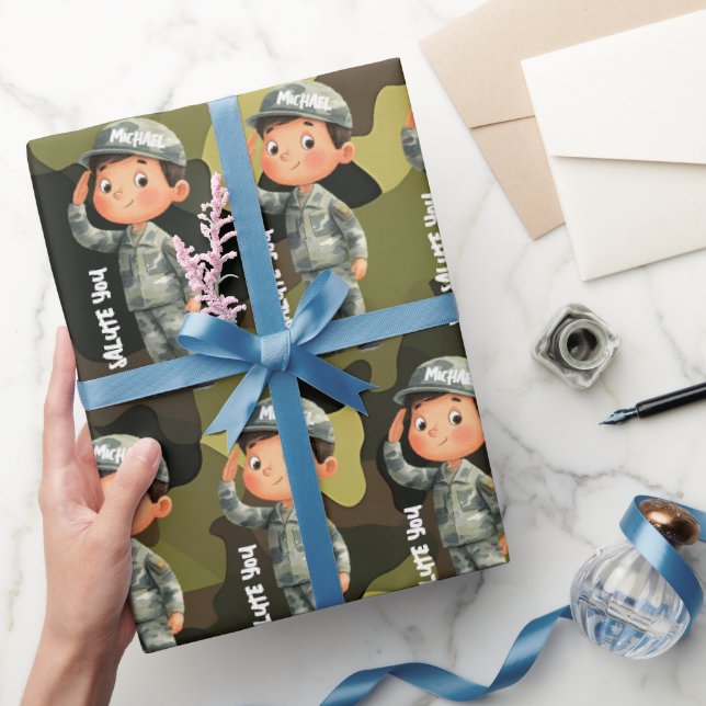 Hero Salute Military Wrapping Paper Presentpapper (Gifting)