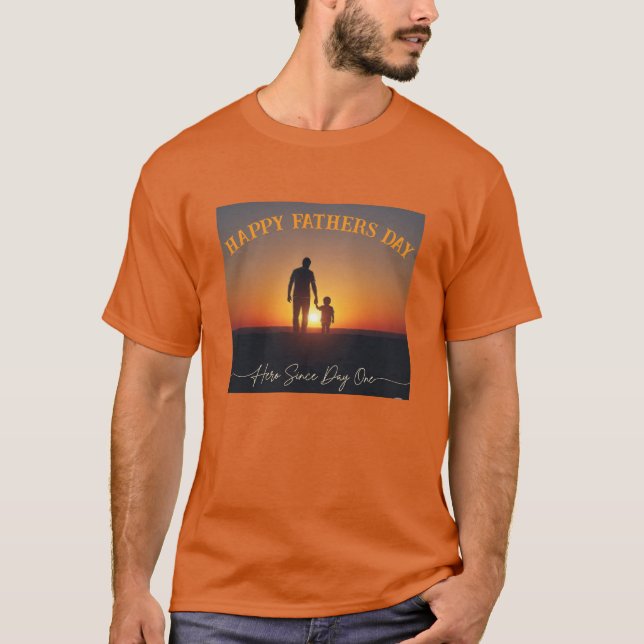 HERO SEDAN DAGEN EN I Anpassningsbarna Fars dag T Shirt (Framsida)
