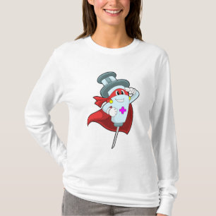 Hero som sjuksköterska med spruta t shirt