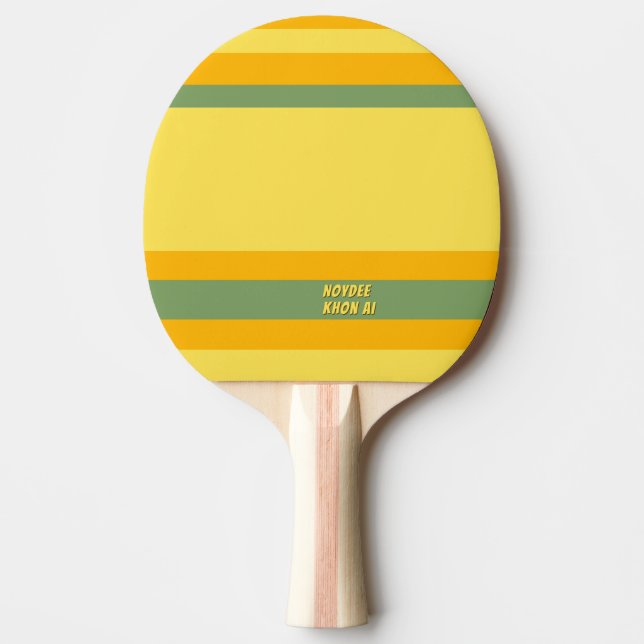 Hero Stripes Horizontal Lines Orange Yellow Green Pingisracket (Framsidan)