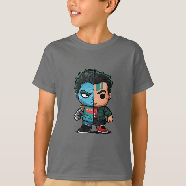 hero t-shirt, anime t-shirt, serietecking cool sak t shirt (Framsida)