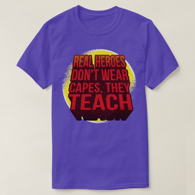 Hero Teacher T Shirt (Design framsida)