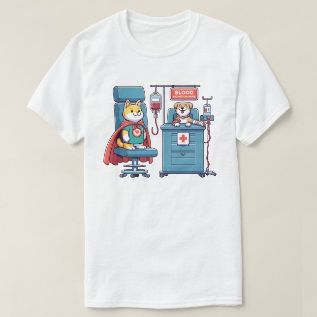 Hero Valps Blood Donation - Lifesaver Hund Tee (Design framsida)