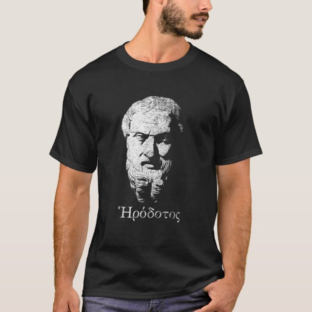 Herodotus Ancient Greece History T Shirt (Framsida)