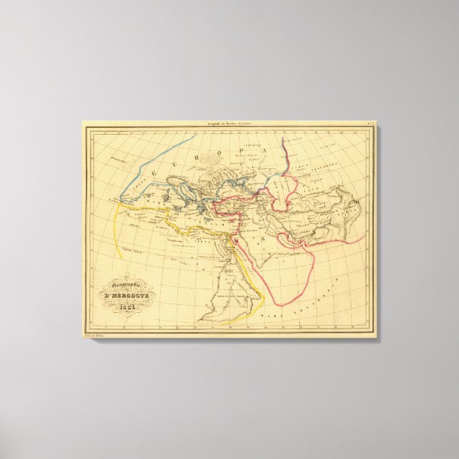 Herodotus geografi canvastryck (Framsida)