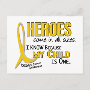 Heroes Alla storlekar 1 Barn- och barncancer Vykort