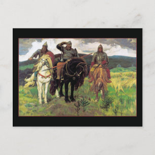 Heroes av Victor Vasnetsov Vykort