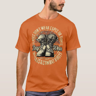 Heroes Bära kapar inte min Modiga Pappa morfar Vet T Shirt