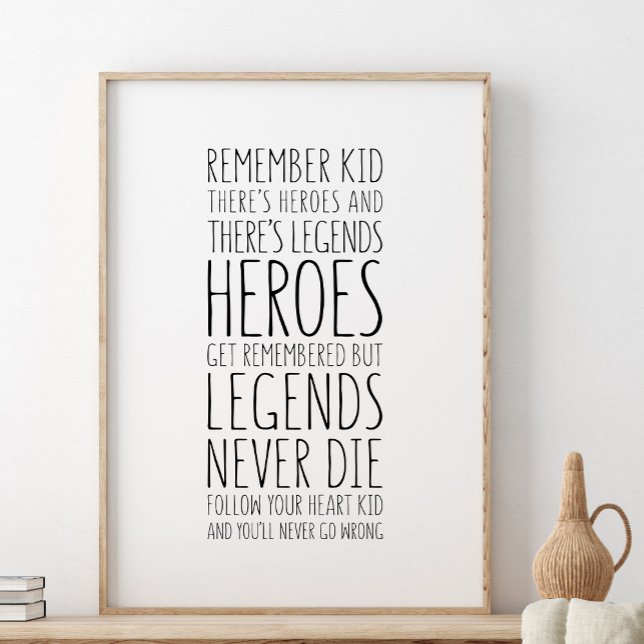 Heroes blir ihågkomna men Legends dör aldrig Poster (Skapare uppladdad)