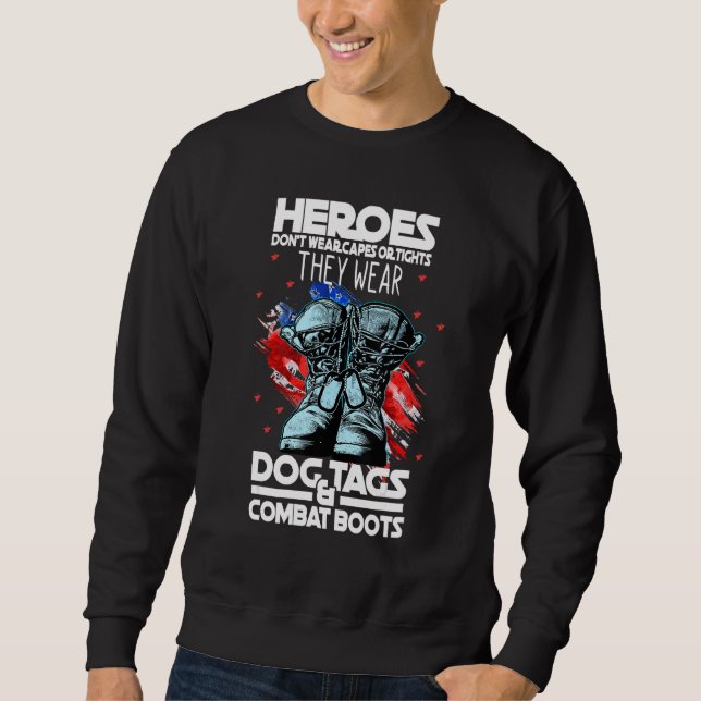 Heroes Combat Boots Lång Ärmad Tröja (Framsida)